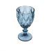 Jogo com 6 Taças para Aguá em Vidro Diamond Azul 325ml