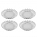 Jogo Pearl com 4 Porta Copos em Cristal 10cm 