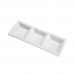 Petisqueira com 3 Divisórias em Porcelana Branca 30x11x2cm