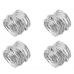 Jogo com 4 Anéis Espiral para Guardanapo em Aço Inox Prateado 