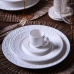 Jogo com 6 Pratos Rasos Acanthus Branco 26cm