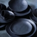 Jogo com 6 Pratos Rasos Orgânico Preto Matte 26,5cm 