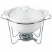 Rechaud Redondo em Porcelana com Queimador 33x25,5x25cm 
