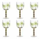 Jogo com 6 Taças Palm Tree em Acrílico 495ml 
